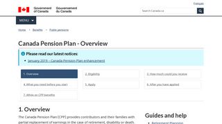 Canada Pension Plan - Overview - Canada.ca