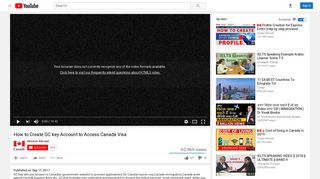 How to Create GC key Account to Access Canada Visa - YouTube