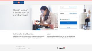 Sign in or sign up to Canada Post or epost | Canada Post