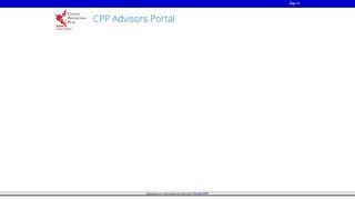 - CPP Advisors Portal - Canada Protection Plan