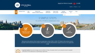Canada Visa Information - UAE - Home Page - VFS Global