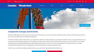 Corporate Events - Canada's Wonderland
