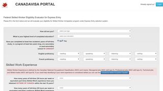 Canadavisa Express Entry Portal - canadavisa portal