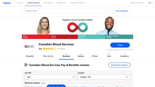 Working at Canadian Blood Services: Employee Reviews about Pay ...