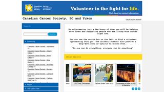 MyVolunteerPage - Canadian Cancer Society, BC and Yukon