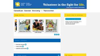 MyVolunteerPage - Canadian Cancer Society - Vancouver