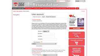 User account - Heart and Stroke Foundation
