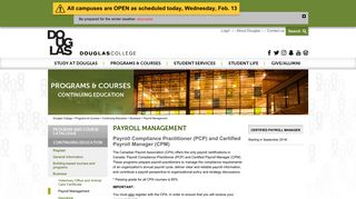 Payroll Management - Douglas College