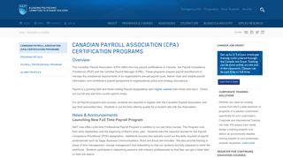 Canadian Payroll Association (CPA) Certification Programs - NAIT