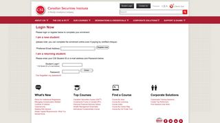 Canadian Securities Institute - Login Now