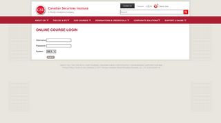 Online Course Login : CSI - Canadian Securities Institute