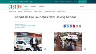 CNW | Canadian Tire Launches New Driving School