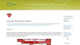 Canadian Tire inTIREnet Portal | Envision IT