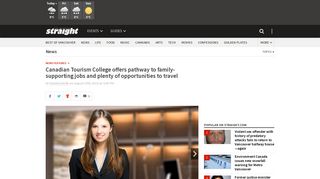 Canadian Tourism College offers pathway to family-supporting jobs ...