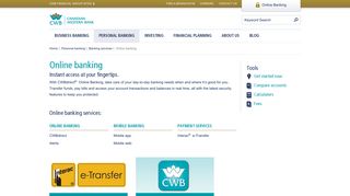 CWB online banking - Canadian Western Bank