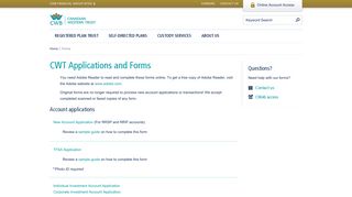 CWT Applications and Forms - Canadian Western Trust