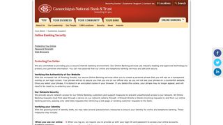 Secure Online Banking - Canandaigua National Bank
