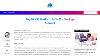 10 Best NRI Banks in India - Mani Karthik