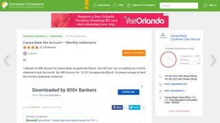 Canara Bank Nre Account — Monthly statements