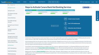Steps to Activate Canara Bank Net Banking Services - BankBazaar