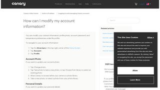 How can I modify my account information? – Canary Help Center