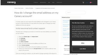 How do I change the email address on my Canary account? – Canary ...