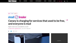 Canary is charging for services that used to be free, and everyone is ...