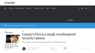 Canary's Flex is a small, weatherproof security camera - Engadget
