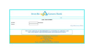 View Statement -Canara Bank