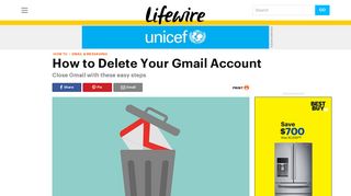 How to Delete a Google Gmail Account - Lifewire