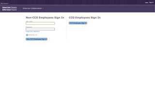 CCO Employees Sign In