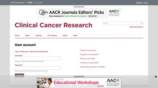 User account | Clinical Cancer Research