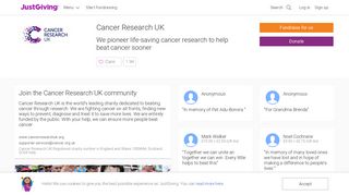 Cancer Research UK - JustGiving