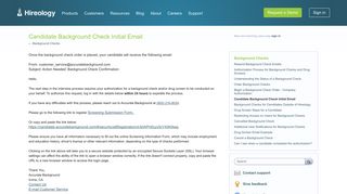 Candidate Background Check Initial Email – Customer Resources for ...