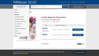 Candis Magazine Subscription | WHSmith