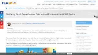 Fix Candy Crush Saga Crash or Fails to Load Error on Android/iOS ...