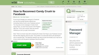How to Reconnect Candy Crush to Facebook: 12 Steps (with Pictures)