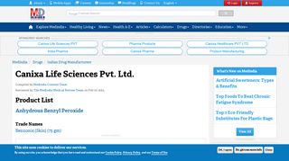 Canixa Life Sciences Pvt. Ltd. Product Information | Medindia