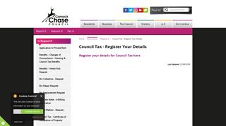 Council Tax - Register Your Details | Cannock Chase District Council
