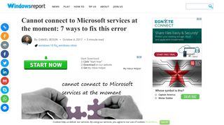 Cannot connect to Microsoft services at the moment: 7 ways to fix this ...
