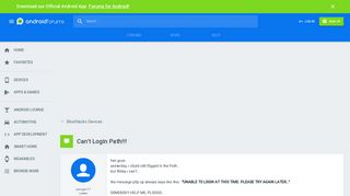 Can't Login Path!!! - BlueStacks Devices | Android Forums