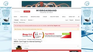 ABSA: Can't login to internet banking ? | MyBroadband