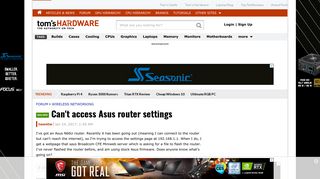 Can't access Asus router settings - [Solved] - Wireless Networking ...