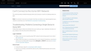 Can't Connect to the Home WiFi Network - Xfinity
