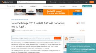 [SOLVED] New Exchange 2013 install. EAC will not allow me to log ...