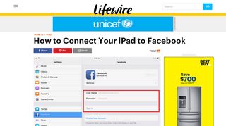How to Connect Your iPad to Facebook - Lifewire