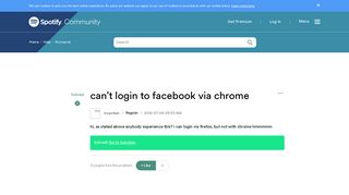 Solved: can't login to facebook via chrome - The Spotify Community
