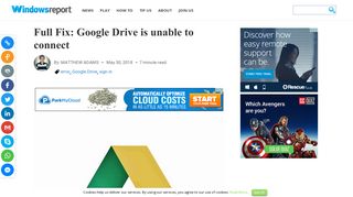 Full Fix: Google Drive is unable to connect - Windows Report