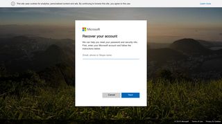 Reset your password - Live - Microsoft account