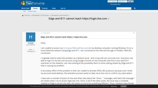 Edge and IE11 cannot reach https://login.live.com Solved - Windows ...